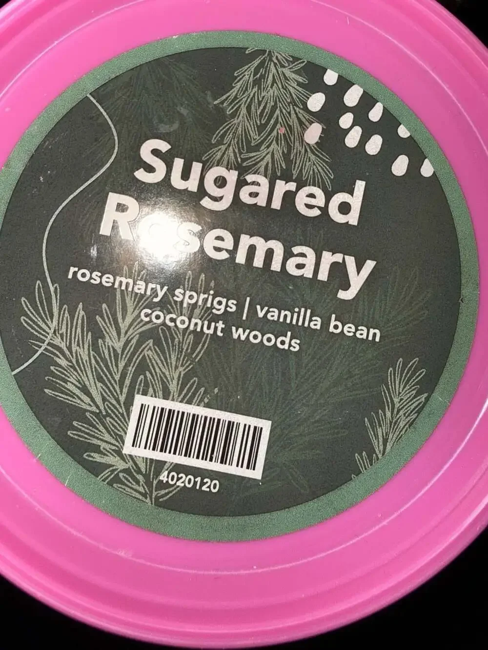 3 Pink Zebra Sprinkles Wax Melts Cartons.   All almost full! Sugared Rosemary, S